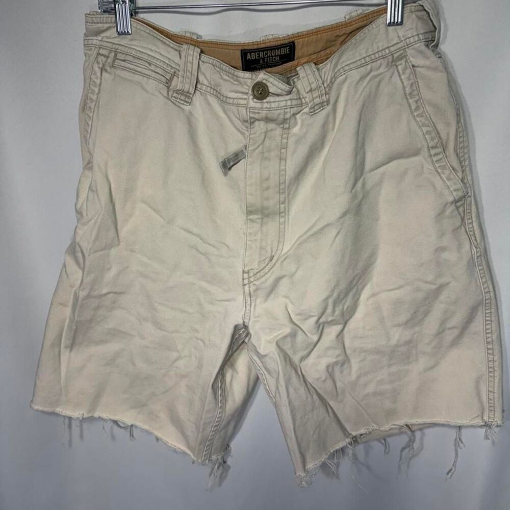 Abercrombie-fitch Men's Cream and Tan Shorts